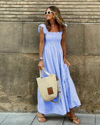 Belle | Fröhliches Retro-Sommerkleid – Blau