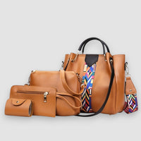 Evelin | 4-teiliges Taschenset – Braun