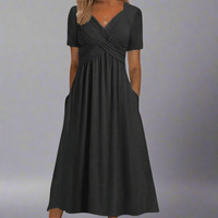Jarnwina | Elegantes Maxikleid mit perfektem Sitz – Schwarz