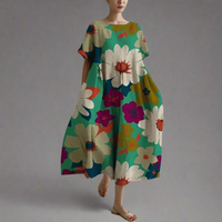 Norundis | Elegantes Maxikleid für den Sommer – Grün