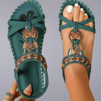 Corinna | Handcrafted Summer Sandals Made from Premium Materials – AAA-2 Pfauenblau