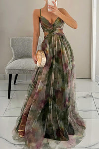 Imogen | Elegantes Maxikleid – Grün