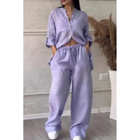 Kelen™ | Urban Stilvolles Hemd und Hosen-Set – Lila