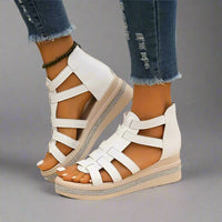 Minerva | Elegante Keilsandalen für ganztägigen Komfort – Weiß