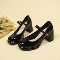 Heidi-Mode | Stilvolle Wasserdichte Mary Jane Pumps – Schwarz