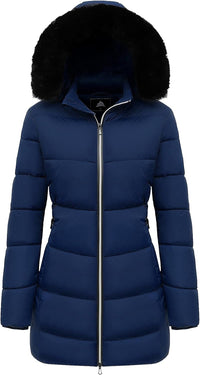 Emmas | Winterjacke mit Kapuze – Dunkelblau