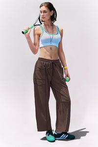 LINA | Barrel-Pants – Weite Sommer-Loungehose für jeden Moment – Kaffeebraun