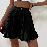 Kylie Bermudas Damen | Sommerliche elegante lässige einfarbige Shorts – Schwarz