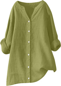 Aurélie™ | Fließendes Langarmhemd – Armee Green