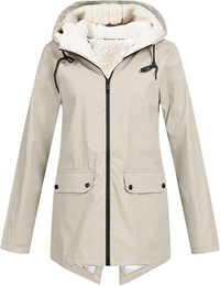 Margarete | Kapuzenpullover mit Reißverschluss – Beige