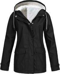 Margarete | Kapuzenpullover mit Reißverschluss – Schwarz