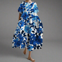 Norundis | Elegantes Maxikleid für den Sommer – Dunkelblau