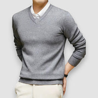 Hugo | V-neck Knit Sweater – Grau