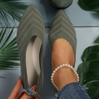 Heidi-Mode | Ballerinas für Damen Slip On Atmungsaktive Wohnungen – Oliven Grün
