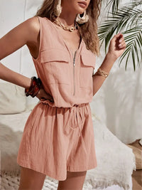 Maeve | Lässige und einfache modische einteilige Shorts – Lotus Rosa
