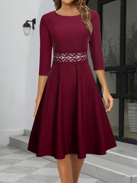 Damenkleid für Veranstaltungen | Midilänge – Dunkelrot