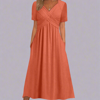 Jarnwina | Elegantes Maxikleid mit perfektem Sitz – Orange