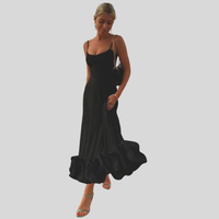 Greta | Elegantes Twirl-Kleid mit luftigem Komfort – Schwarz