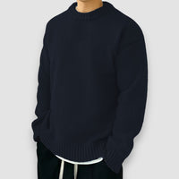 Carvo | Knitted Pullover – Blau