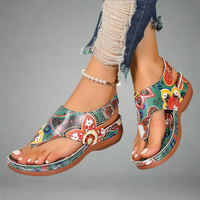 Regine | Handcrafted Premium Wedge Sandals – Grün