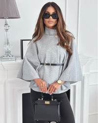 Annalena™ | Mantel mit Gürtel – Grau