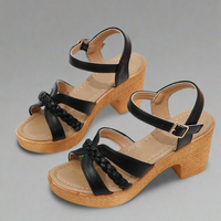 Brunhilde | Modische Sandalen mit Orthopädie-Komfort – Schwarz