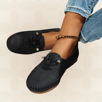 Aafke - Damen Slipper für Empfindliche Füße mit Umfassender Unterstützung – Schwarz
