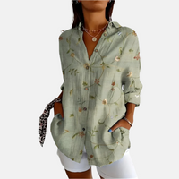 Tunika für Damen - Luftige Elegante Bluse mit Print für den Sommer 2024 – Grün
