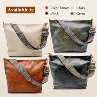 Charmante Vintage-Ledertasche mit Schulterriemen | Tamar's Vintage Charm – Grün