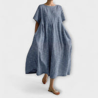 Nurhan - Lässiges Langkleid – Blau