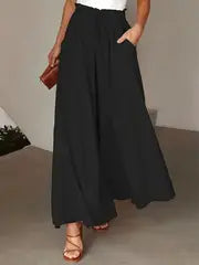 Claire - Lässige lockere Hose – Schwarz