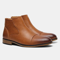 Chelsea-Stiefel aus Leder – Braun