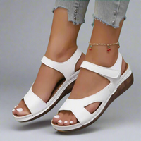 Ilona | Handgefertigte Wedge-Sandalen aus Premium-Material – Weiß