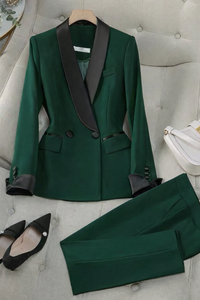 Rosalie | Modernes Damen Set Zweiteiler – Grün