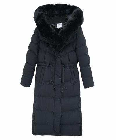 Aniela | Elegante Lange Jacke mit Pelz