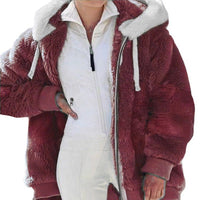 Petra™ | Winterjacke mit Kapuze – Rot