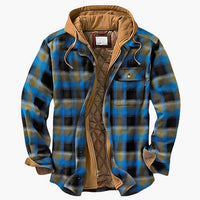 Micheal I Gesteppte Hemdjacke – Blau / Braun
