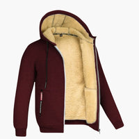 Kapuzen Winterjacke für Herren – Weinrot