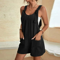 Stylischer und lässiger Sommer-Overall – Schwarz