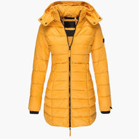 Melina | Daunenjacke mit Kapuze – Gelb
