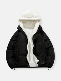 Warmer Winter Puffermantel – Schwarz