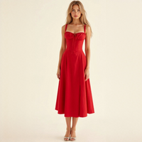 Liana - Schickes Midikleid – Rot