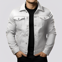 Maxwell - Traditionelle Männerjacke aus robustem Stoff – Weiß
