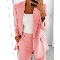 Alexes - Damenanzug mit Blazer und Hose – Rosa