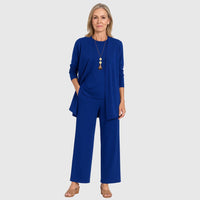 Kirsten | Damen Lounge Set Dreiteilig Minimalistisch Komfort Cozy Modern – Blau