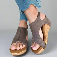 Mechthild | Orthopädische Sandalen aus Premium-Material – Kaffee