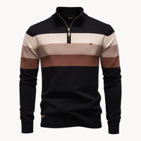 Burk Quarter Zip Pullover – Schwarz Espresso