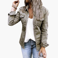 Denim Jacke für Damen – Grau