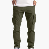 Herren Sommer Cargohose mit Taschen und verstellbarem Bund – Oliv