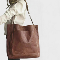 Elise | Stylische Lederhandtasche – Kaffee
